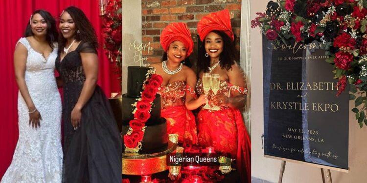 two-nigerian-women-marry-as-dem-tie-di-knot