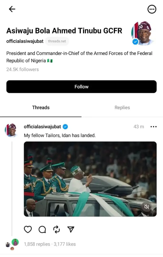 president-tinubu-don-join-threads